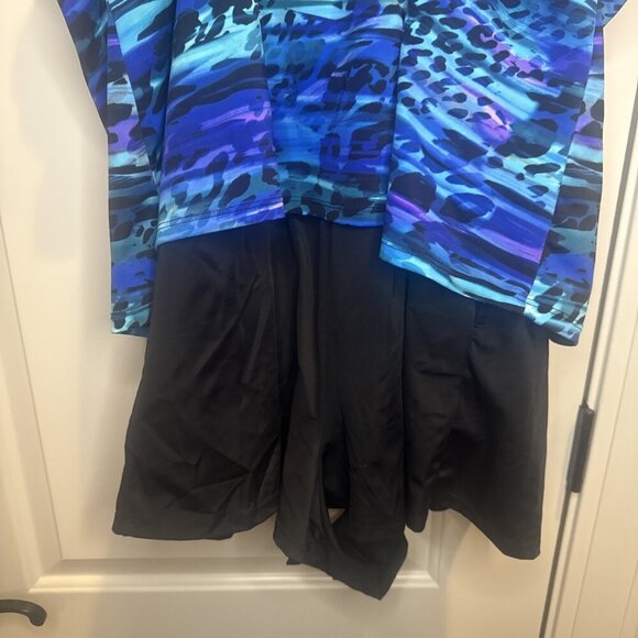 TrimShaper Women’s  Farrah Bengal One Piece Romper Swimsuit Sz 20W - Picture 5 of 12